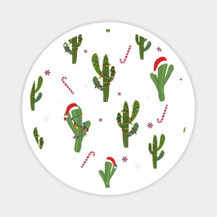 Cactus with succulents christmas tree pattern Magnet